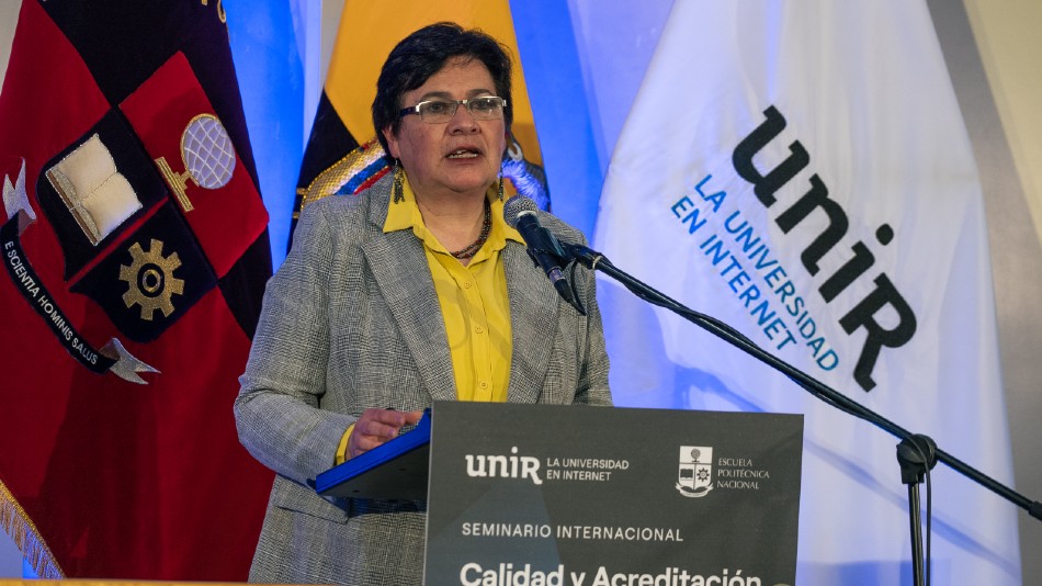 Florinella Muñoz, Rectora de la Escuela Politécnica Nacional (EPN).
