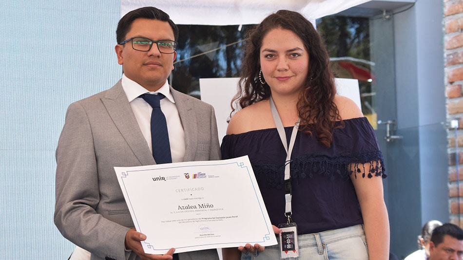 Azalea Miño podrá disfrutar de una beca UNIR, tras ganar en la categoría de Gestión Ambiental y Energética.