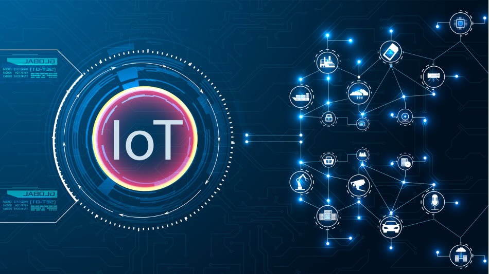 Icono concepto de IoT, Internet de las Cosas en la Industria 4.0