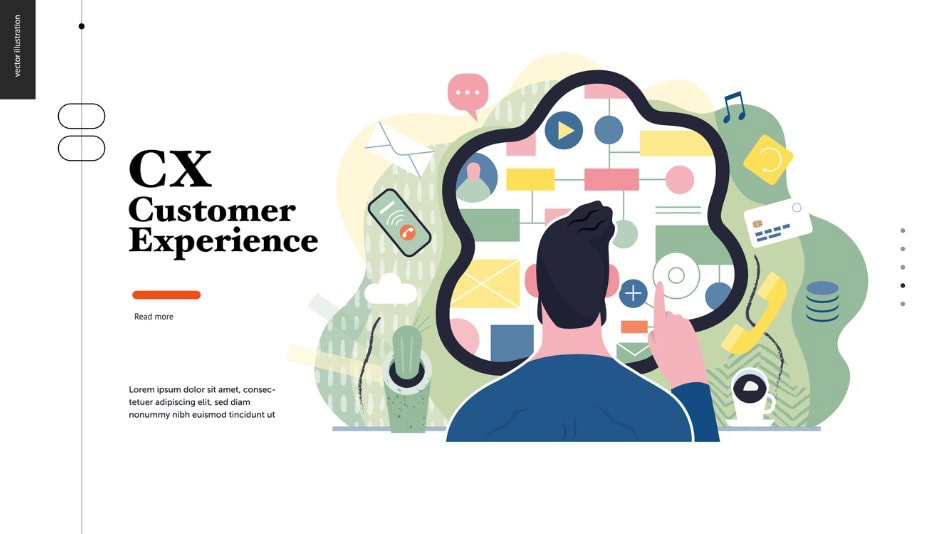 Ilustración concepto de Customer Experience