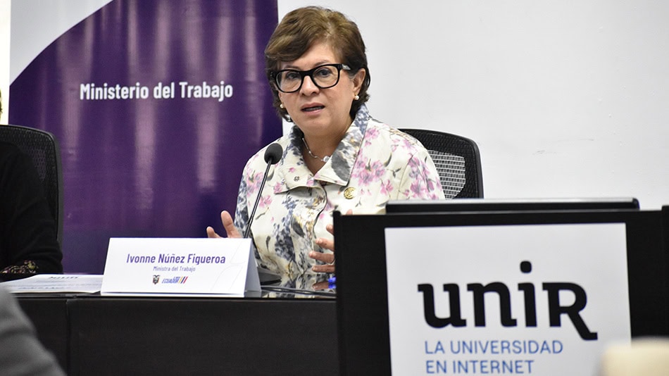 Ivonne Núñez Figueroa, ministra del Trabajo de Ecuador.