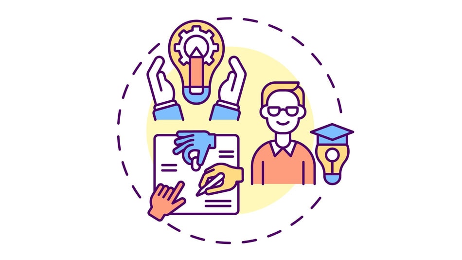 Icono del concepto de aprendiz kinestésico