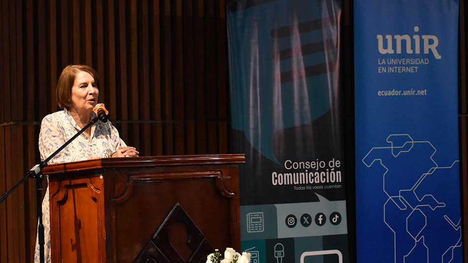Rosal&iacute;a Arteaga, presidenta de UNIR en Ecuador.